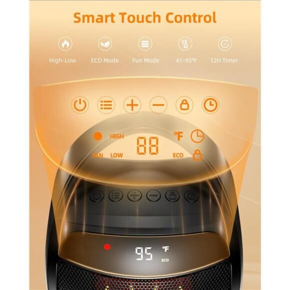 Space Heater, 1500W Portable Electric Heaters for Indoor Use, Heater for Office - Picture 3 of 8